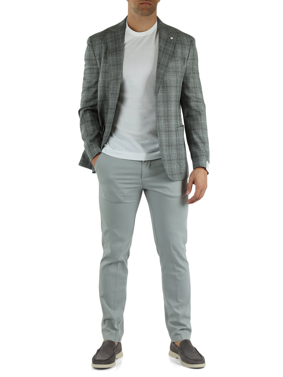 GRIGIO | Giacca JACK regular in seta e lana vergine