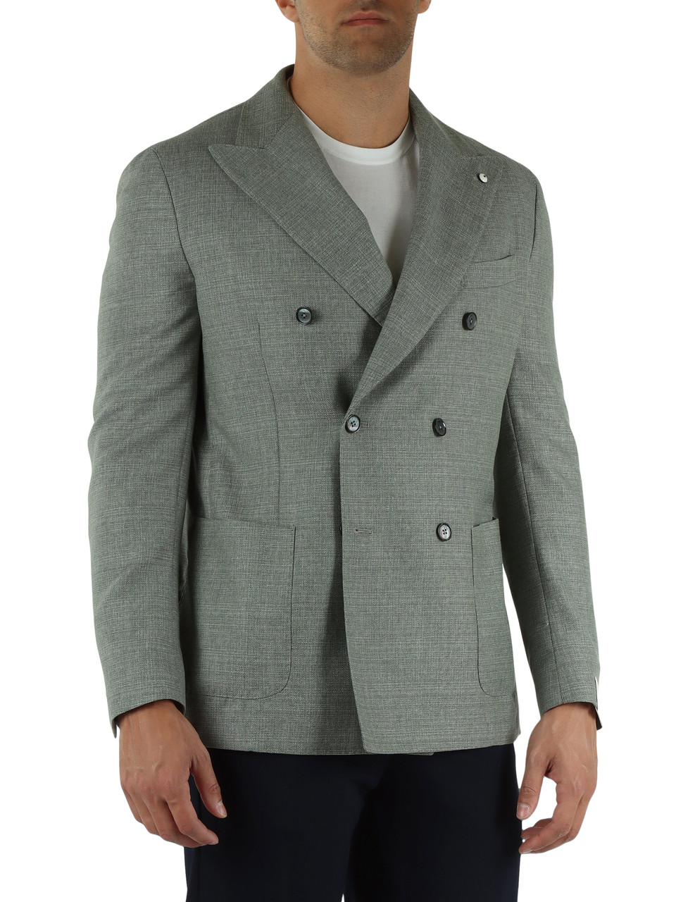 GRIGIO | Giacca TOM regular in lana vergine, cotone e seta