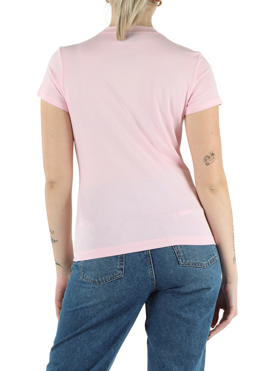ROSA | T-shirt slim fit in cotone con stampa logo