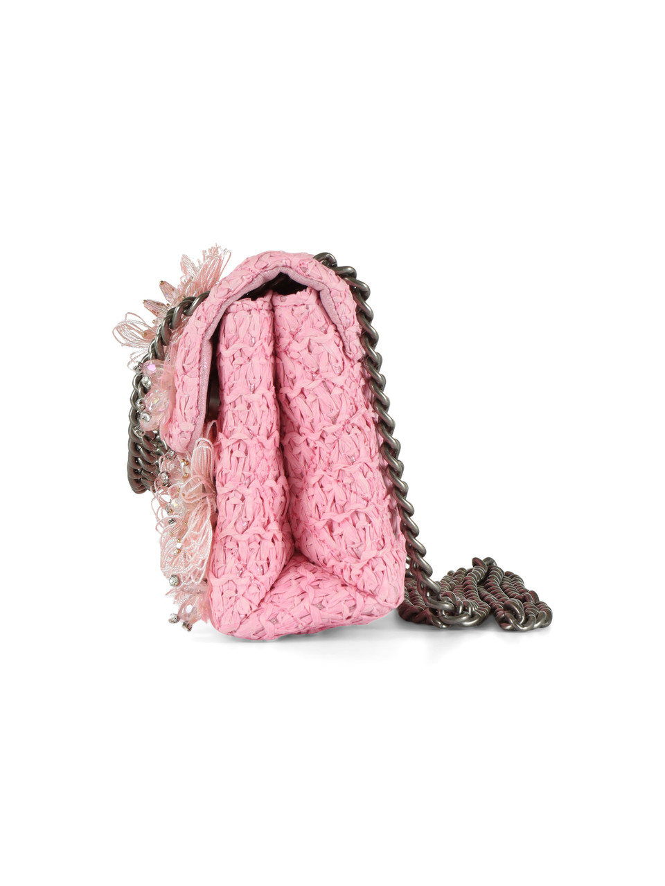 ROSA | Umhängetasche mit Strass RAFFIA MINI KENSINGTON