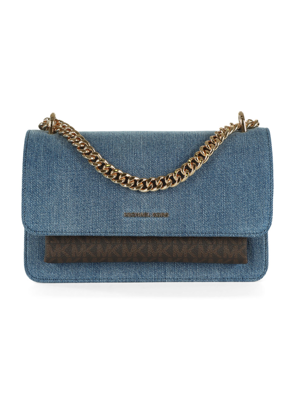 AZZURRO | Borsa a spalla in denim CLAIRE Large