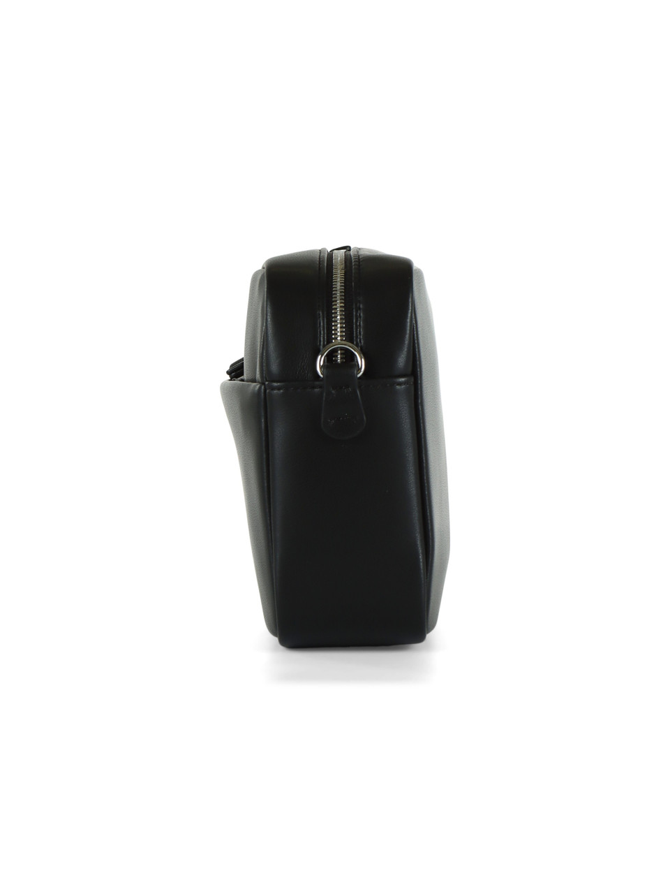 NERO | Camera case a tracolla in pelle con logo impresso