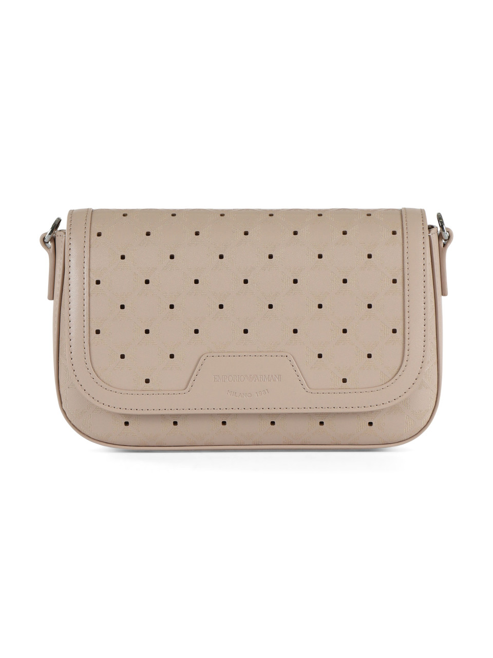 ROSA CHIARO | Mini borsa a tracolla con motivo logo impresso