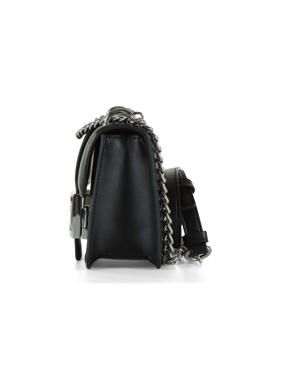 NERO | Borsa a tracolla con placca logo frontale