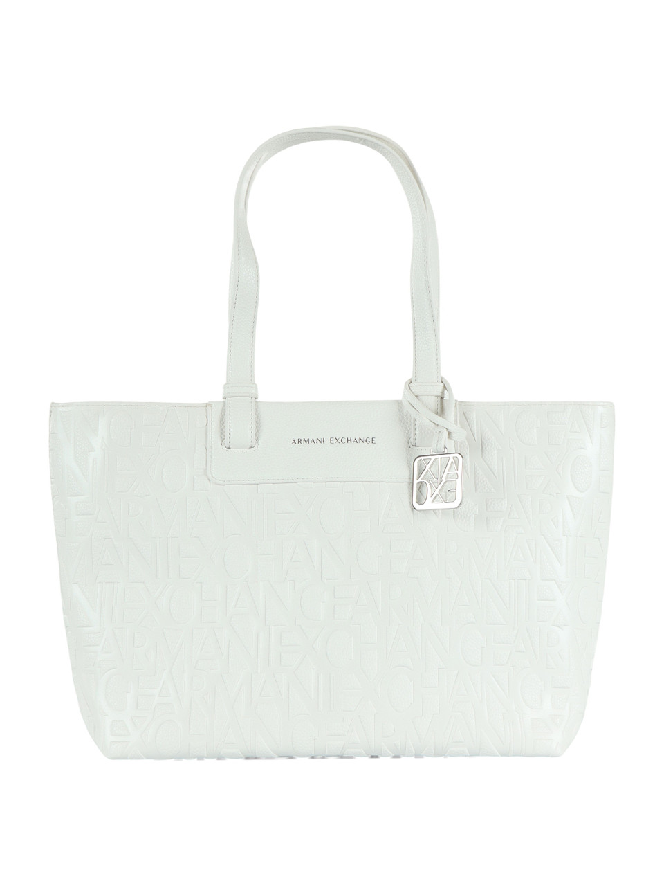 WEISS | Shopper-Tasche mit aufgedrucktem Logo-Motiv