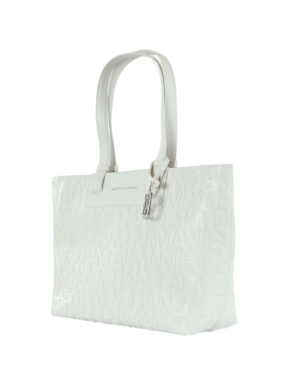 WEISS | Shopper-Tasche mit aufgedrucktem Logo-Motiv