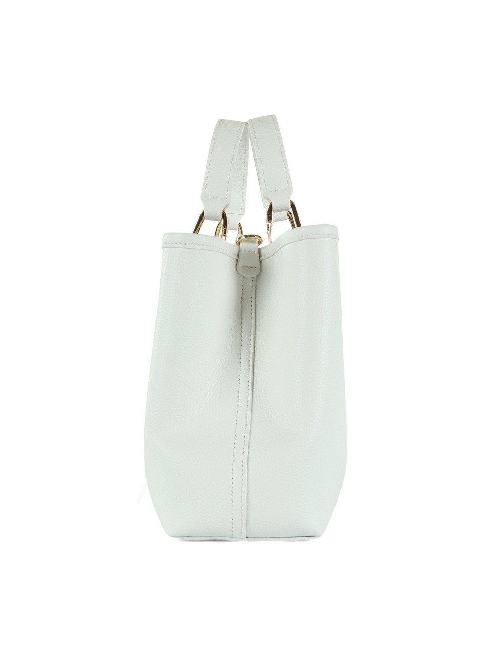BIANCO | Borsa a mano effetto martellato MyEA Small