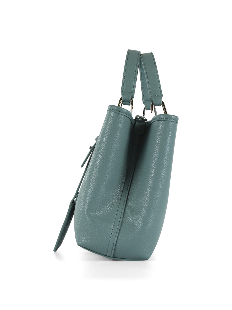Puderblau | MyEA Small Handtasche mit Hammerschlageffekt