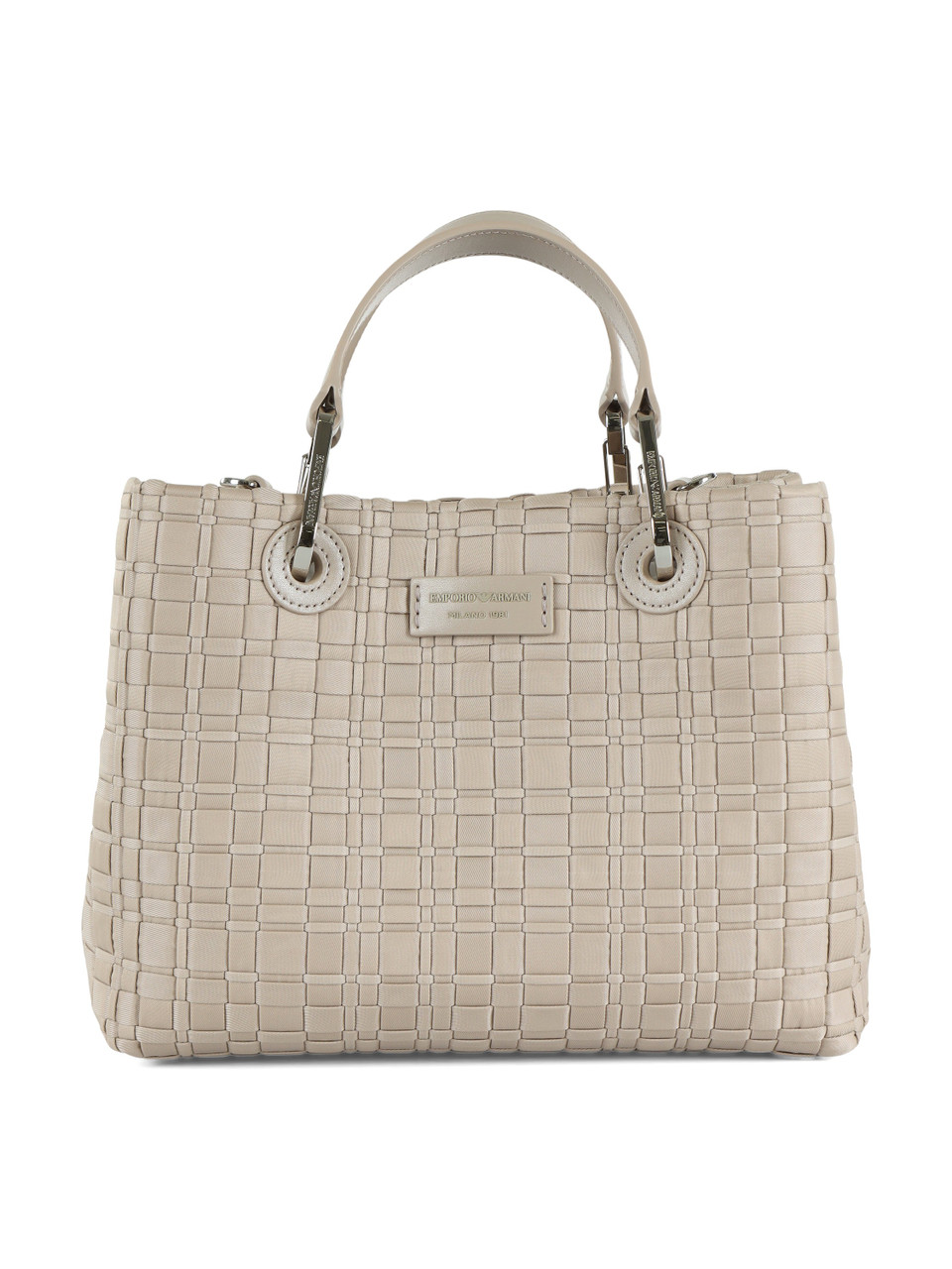 BEIGE | Borsa a mano MyEA Small in tessuto intrecciato