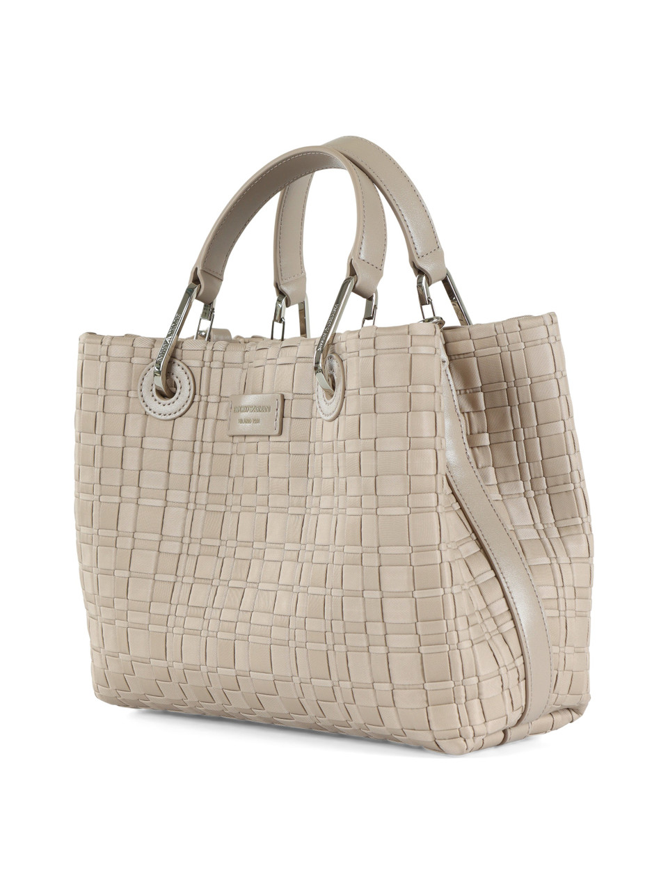 BEIGE | Borsa a mano MyEA Small in tessuto intrecciato