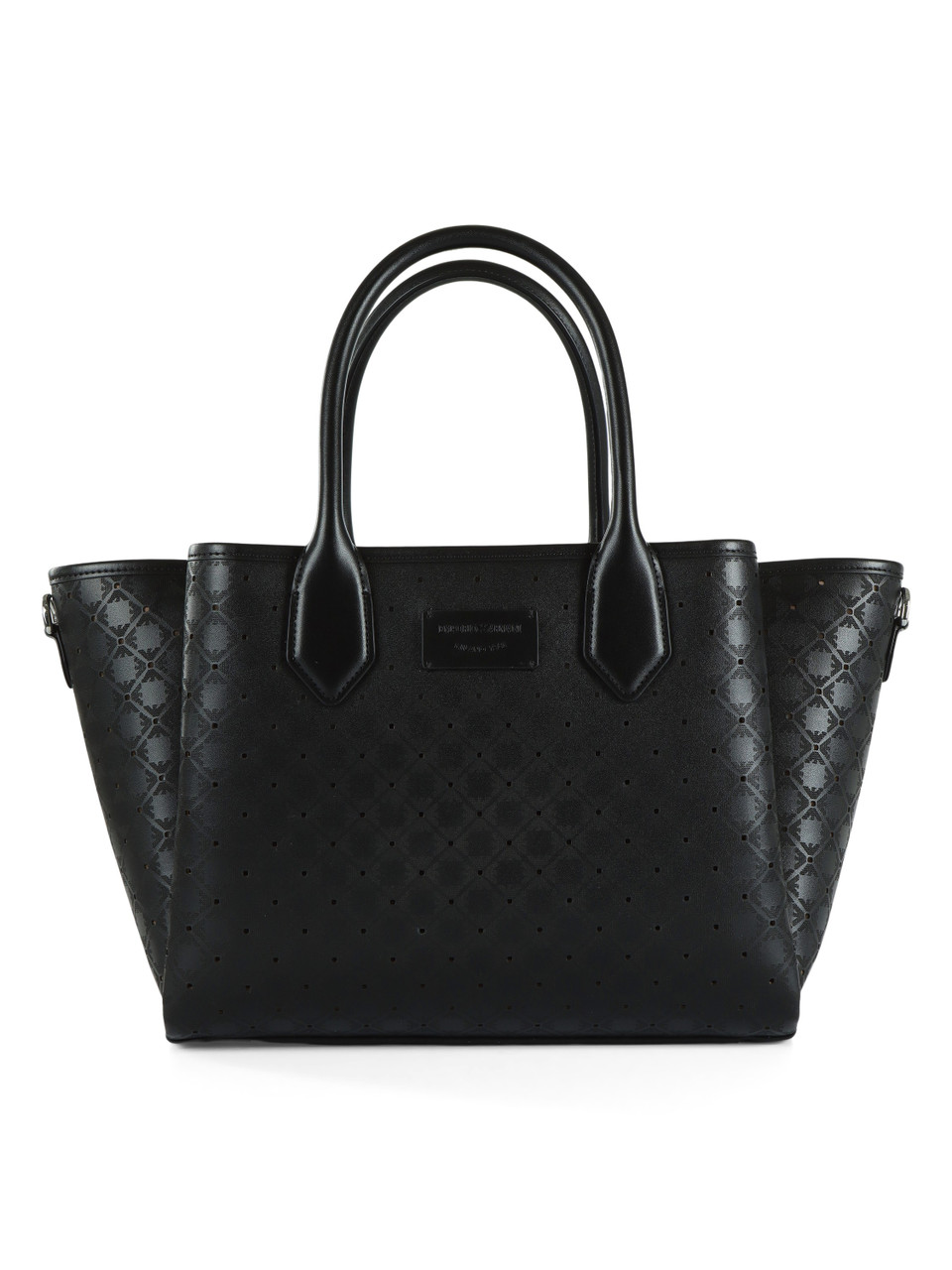 NERO | Borsa a mano con motivo logo impresso