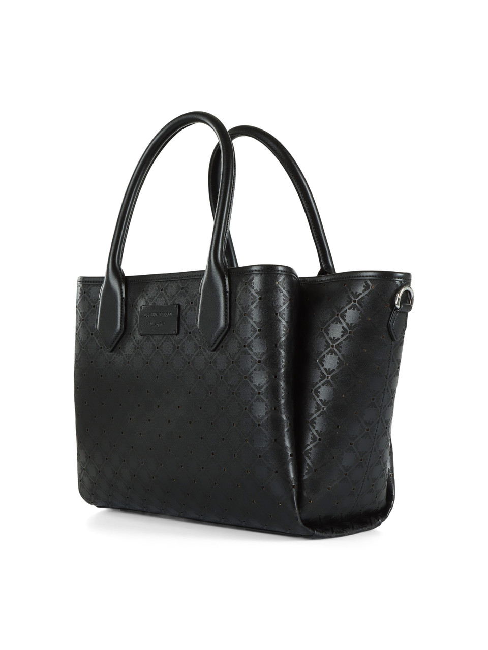 NERO | Borsa a mano con motivo logo impresso