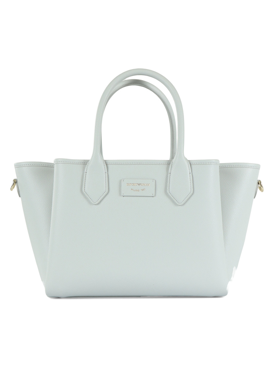 GRIGIO CHIARO | Borsa a mano con patch logo frontale