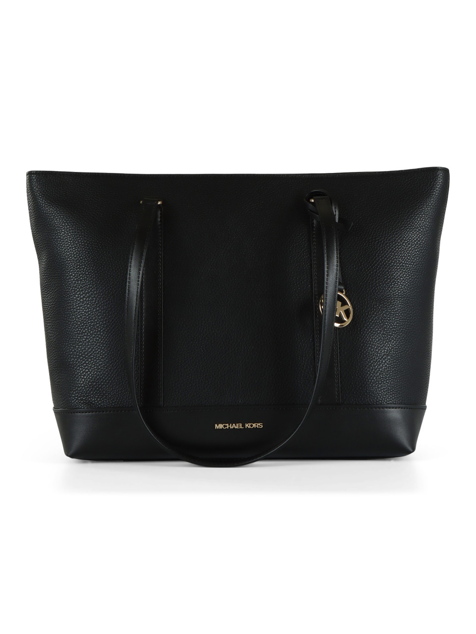 SCHWARZ | ANDIE Medium Tote Bag aus genarbtem Leder