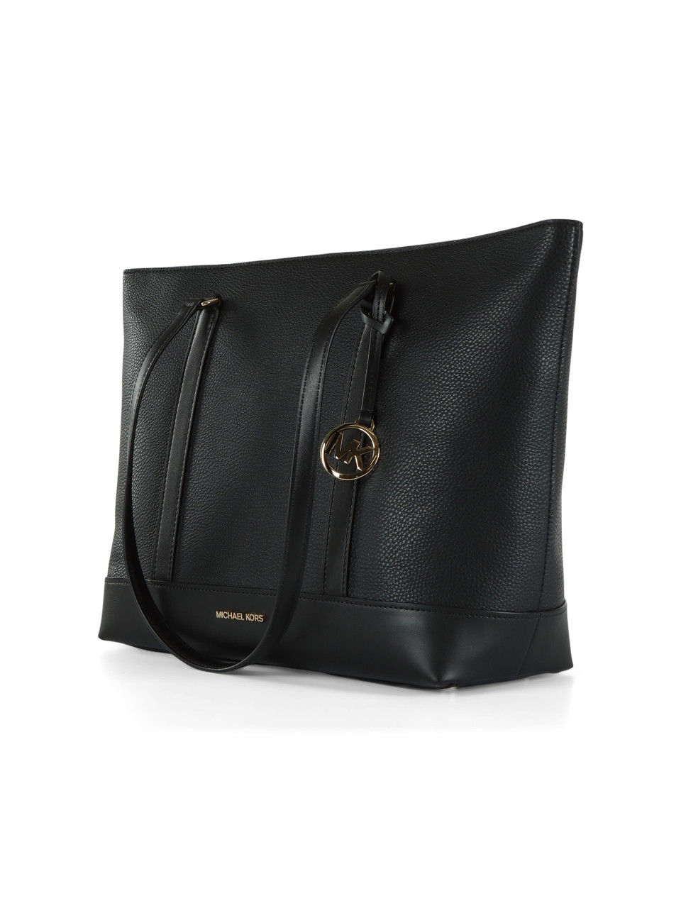 SCHWARZ | ANDIE Medium Tote Bag aus genarbtem Leder