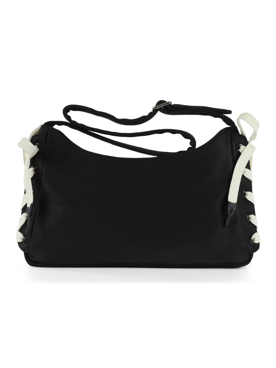 NERO | Borsa a spalla con dettagli laçage
