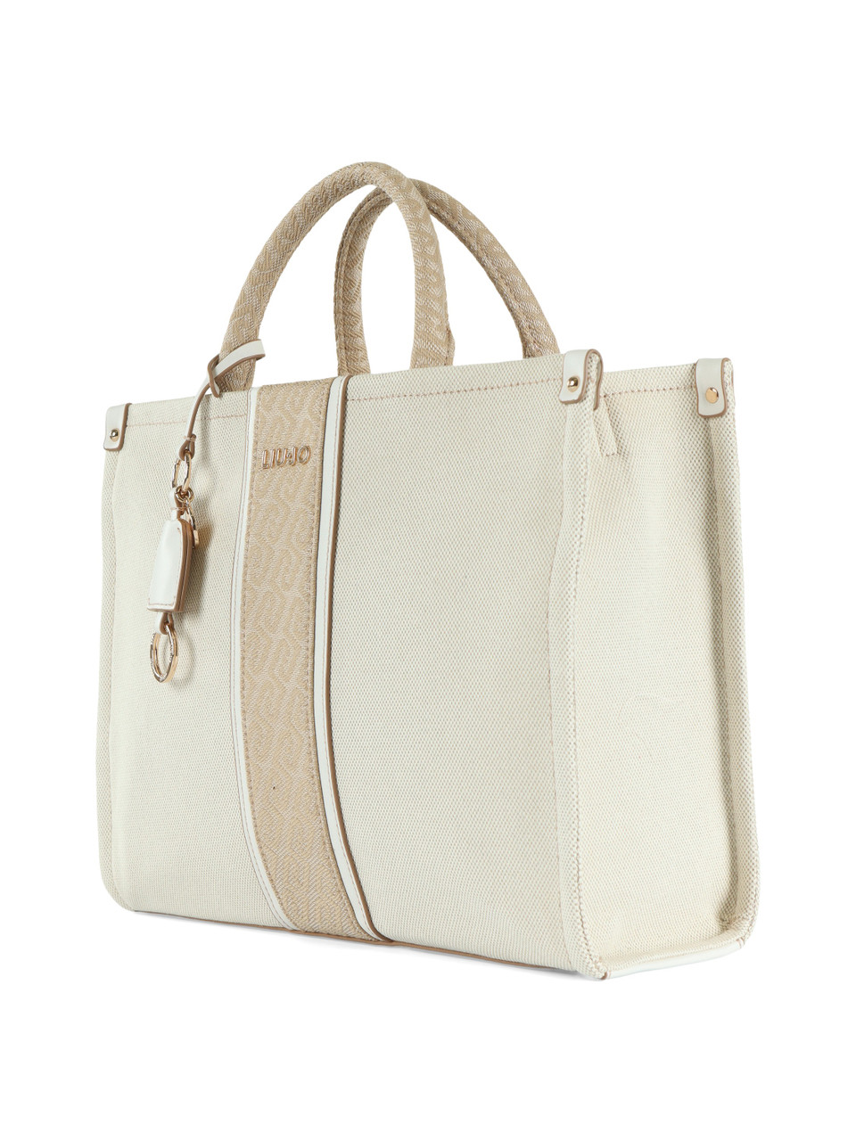 BEIGE | Borsa tote RIDHI Medium in canvas