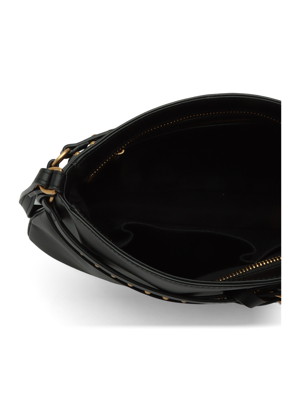 SCHWARZ | Schultertasche aus Leder BELT BAG CLASSIC
