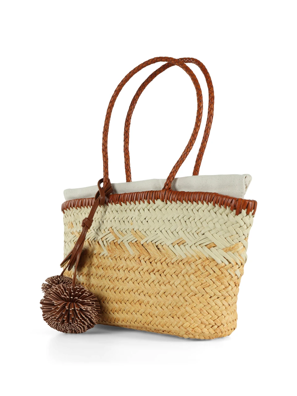 GIALLO SCURO | Borsa PALOMA Medium in paglia intrecciata