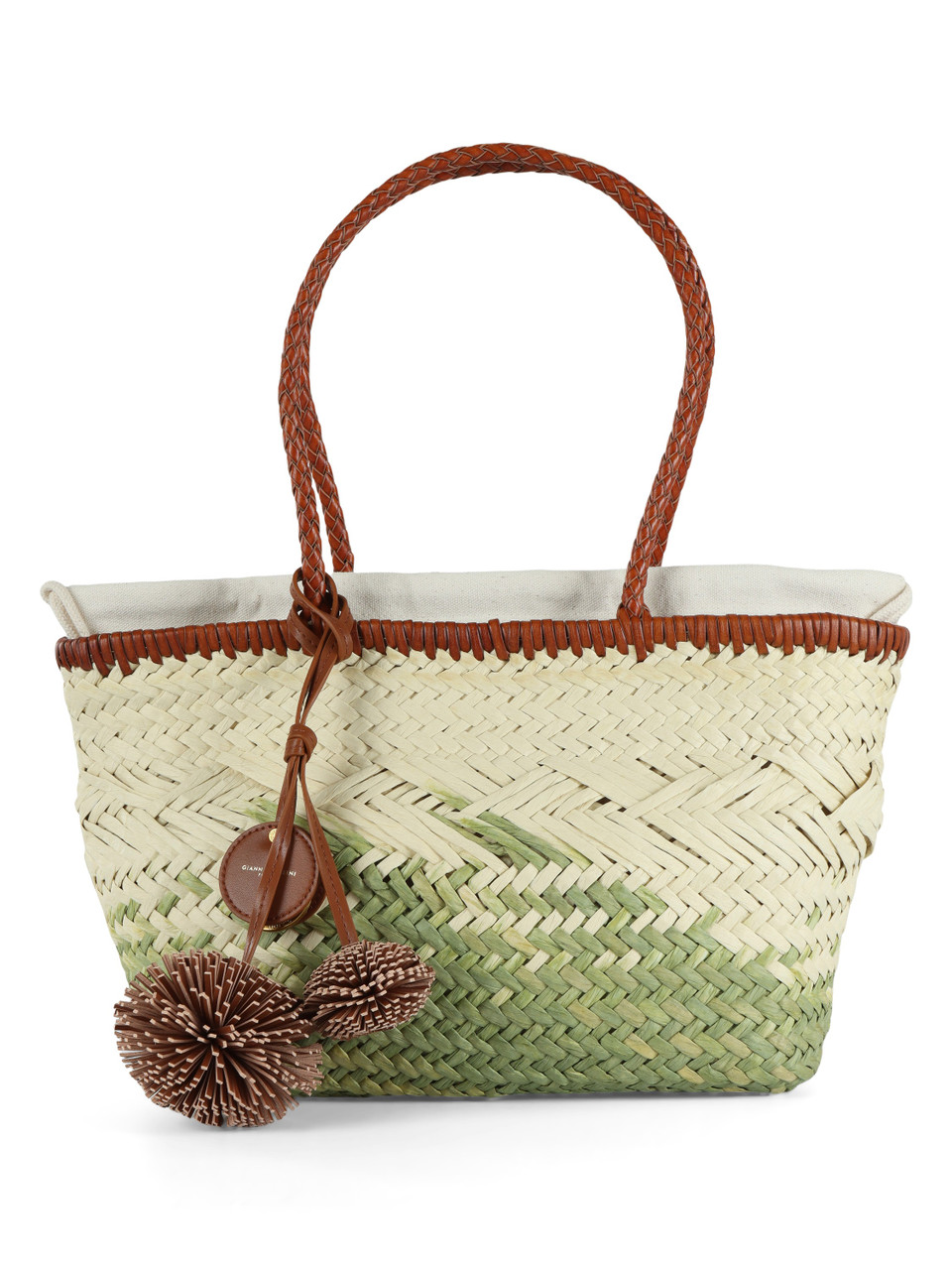 VERDE | Borsa PALOMA Medium in paglia intrecciata