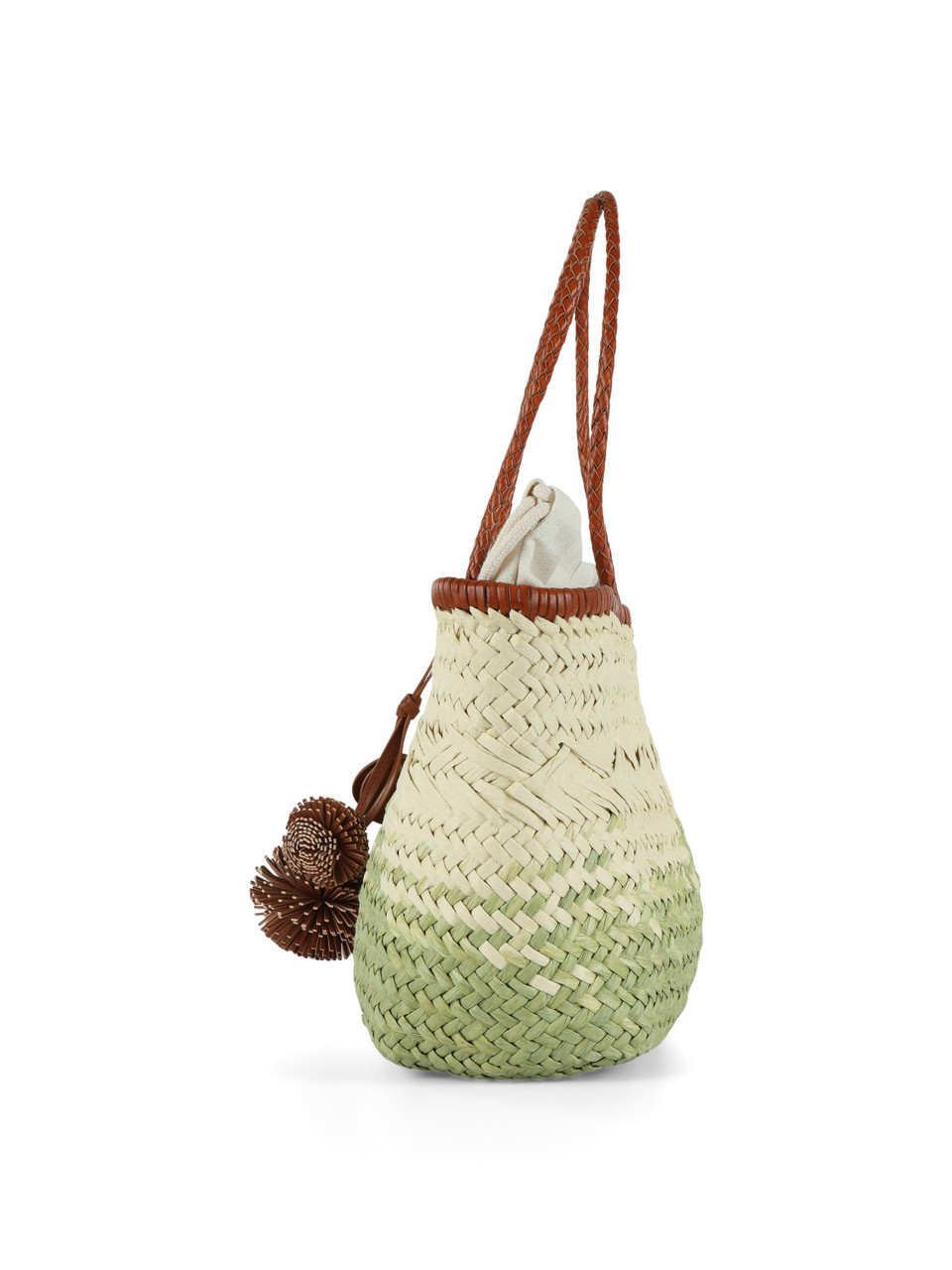 VERDE | Borsa PALOMA Large in paglia intrecciata