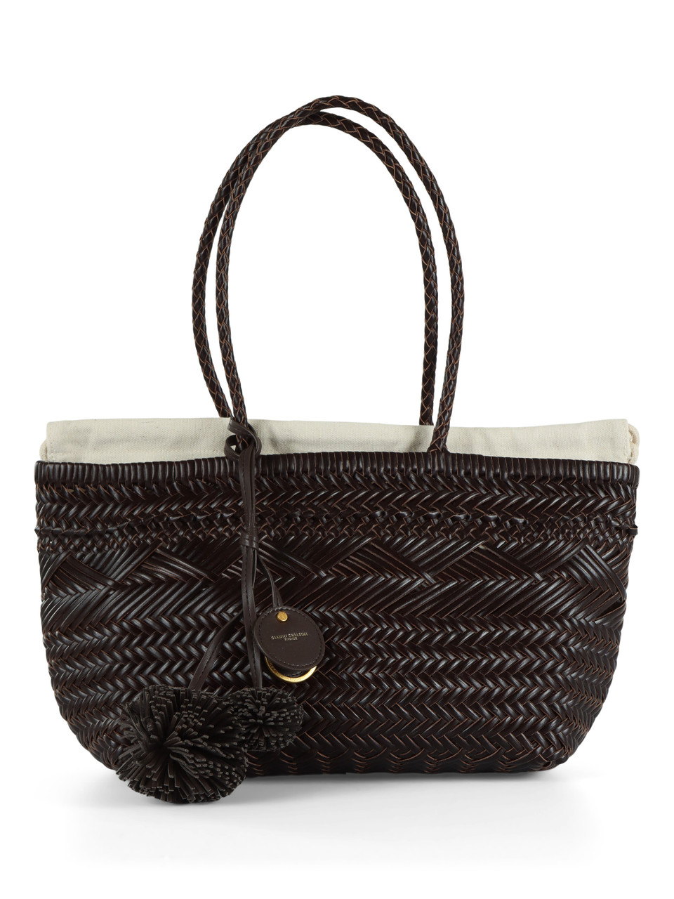 MARRONE | Borsa PALOMA Medium in pelle intrecciata
