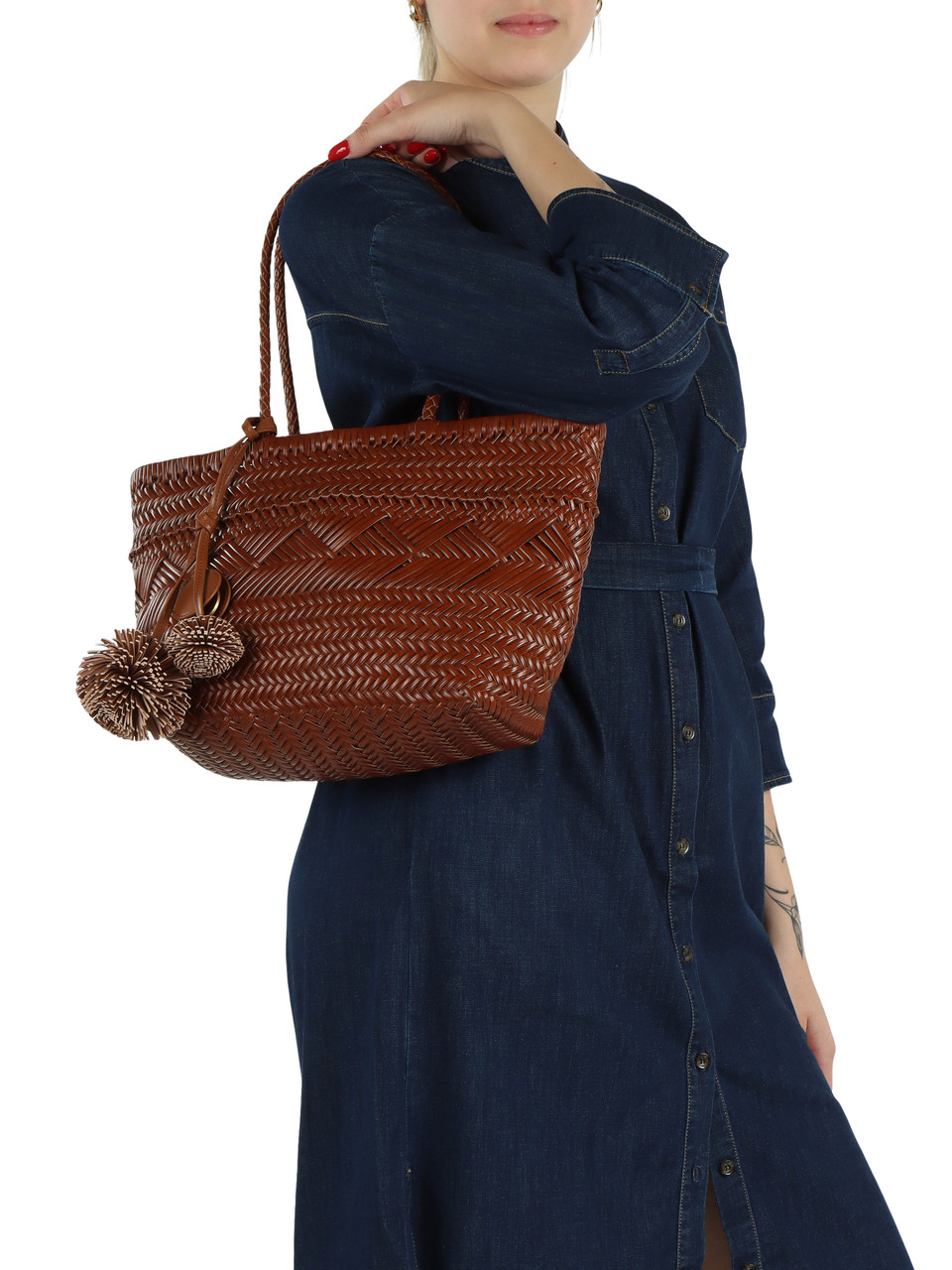 CUOIO | Borsa PALOMA Medium in pelle intrecciata