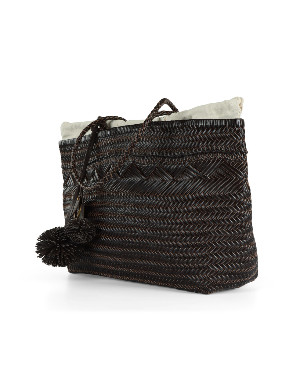 MARRONE | Borsa PALOMA Large in pelle intrecciata