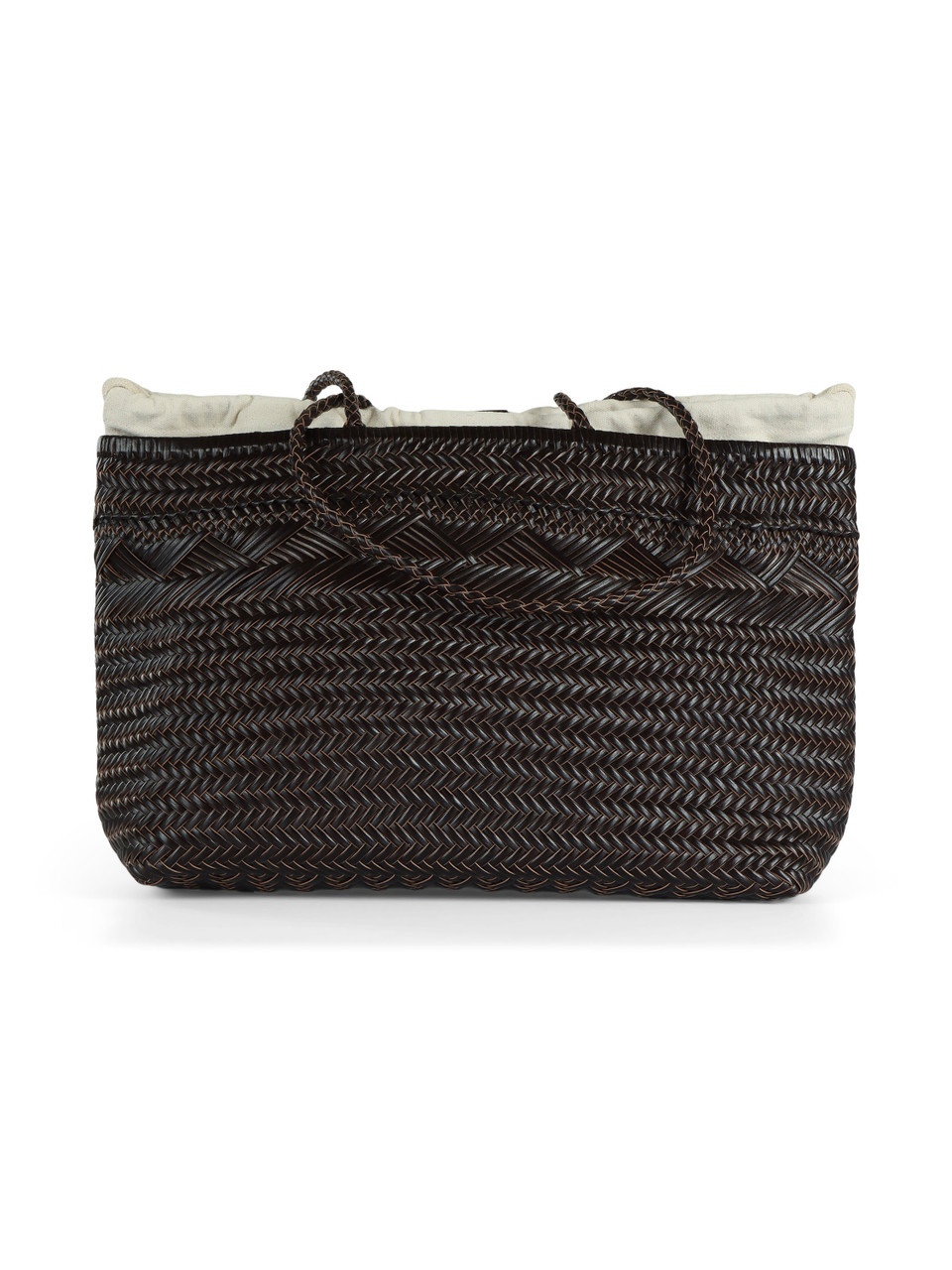 MARRONE | Borsa PALOMA Large in pelle intrecciata