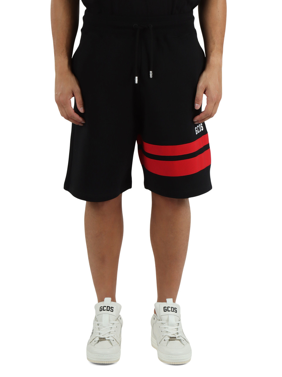 NERO | Pantaloncini sportivi in cotone garzato