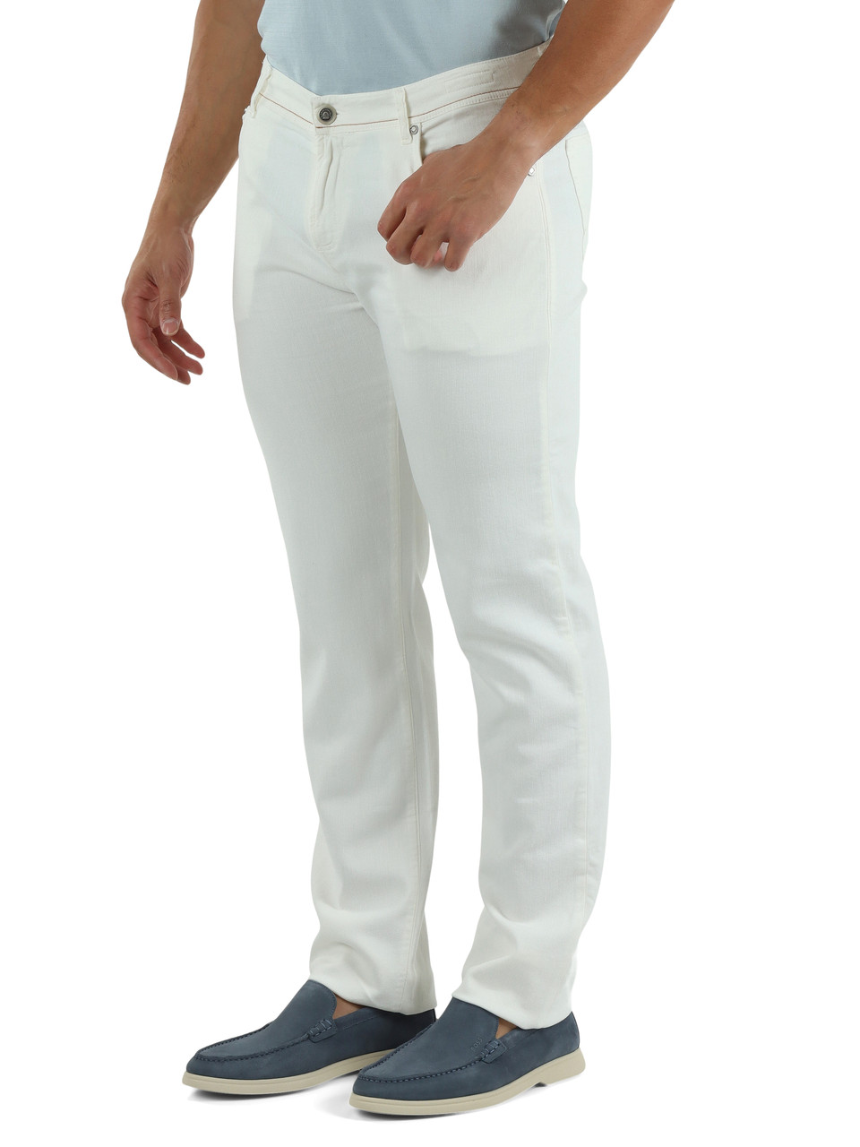 BIANCO | Pantalone jeans cinque tasche ROMA Island Paradise