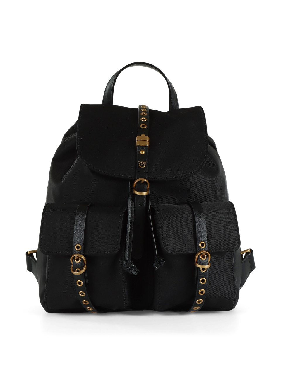 SCHWARZ | CLASSIC Rucksack aus Nylon mit Metalldetails