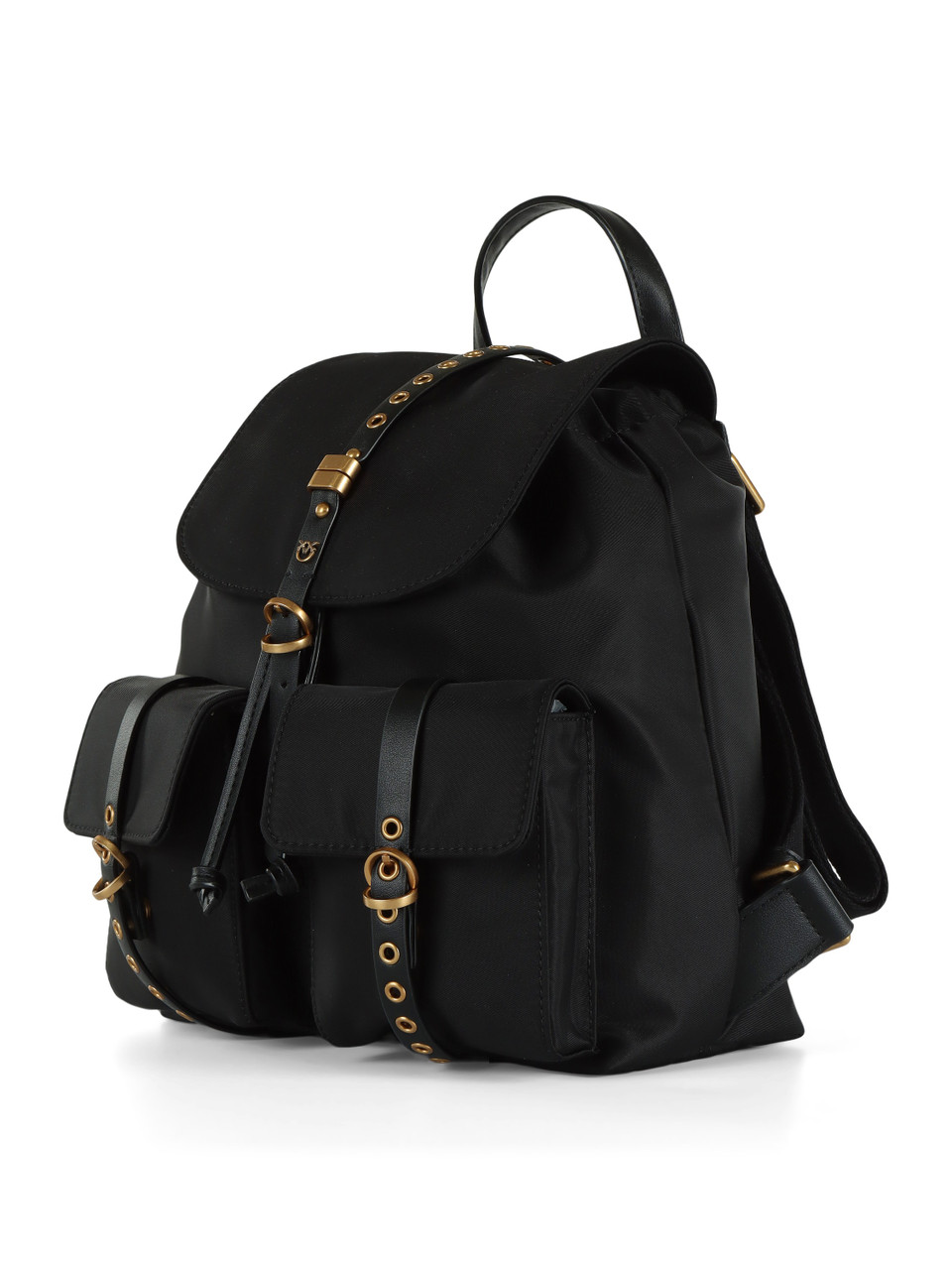 SCHWARZ | CLASSIC Rucksack aus Nylon mit Metalldetails