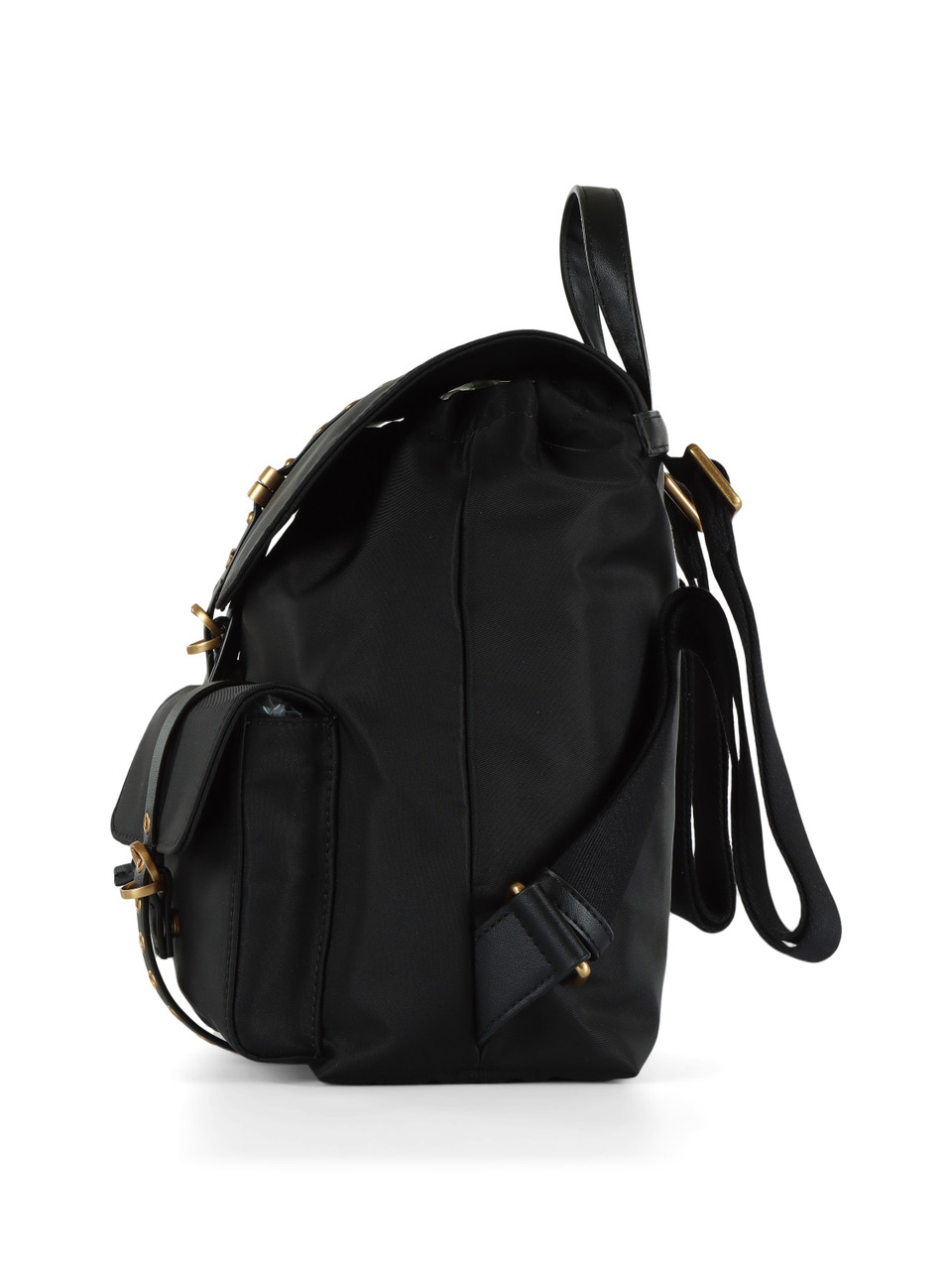 SCHWARZ | CLASSIC Rucksack aus Nylon mit Metalldetails