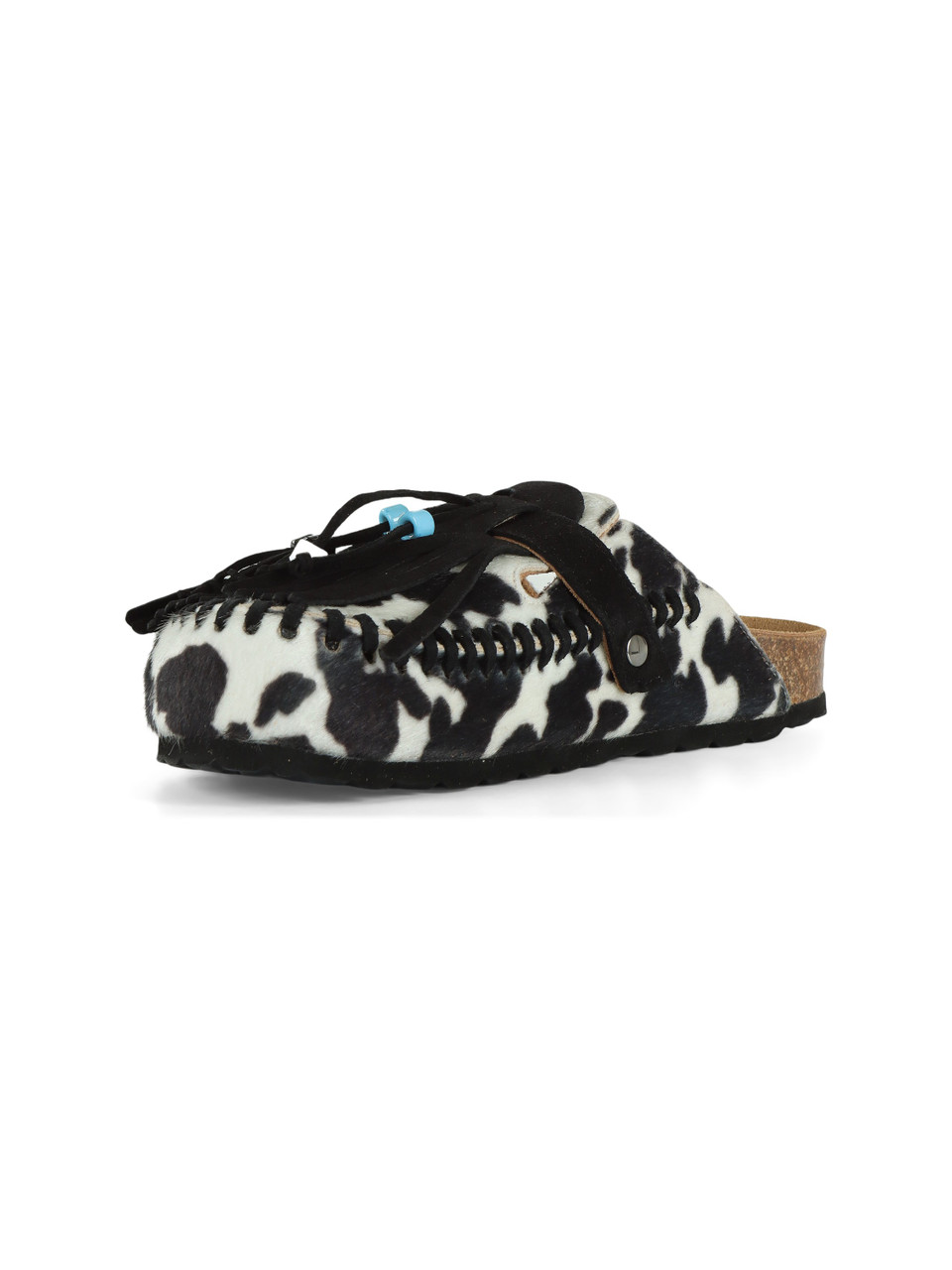 NERO | Sabot CARIBE CAVALLINO con frange