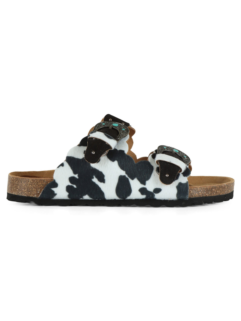 NERO | Sandali BUCKLE WAVE CAVALLINO