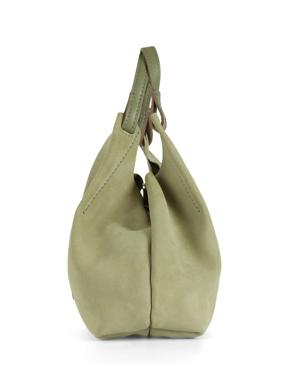 GRÜN | DUA Small Handtasche aus Veloursleder