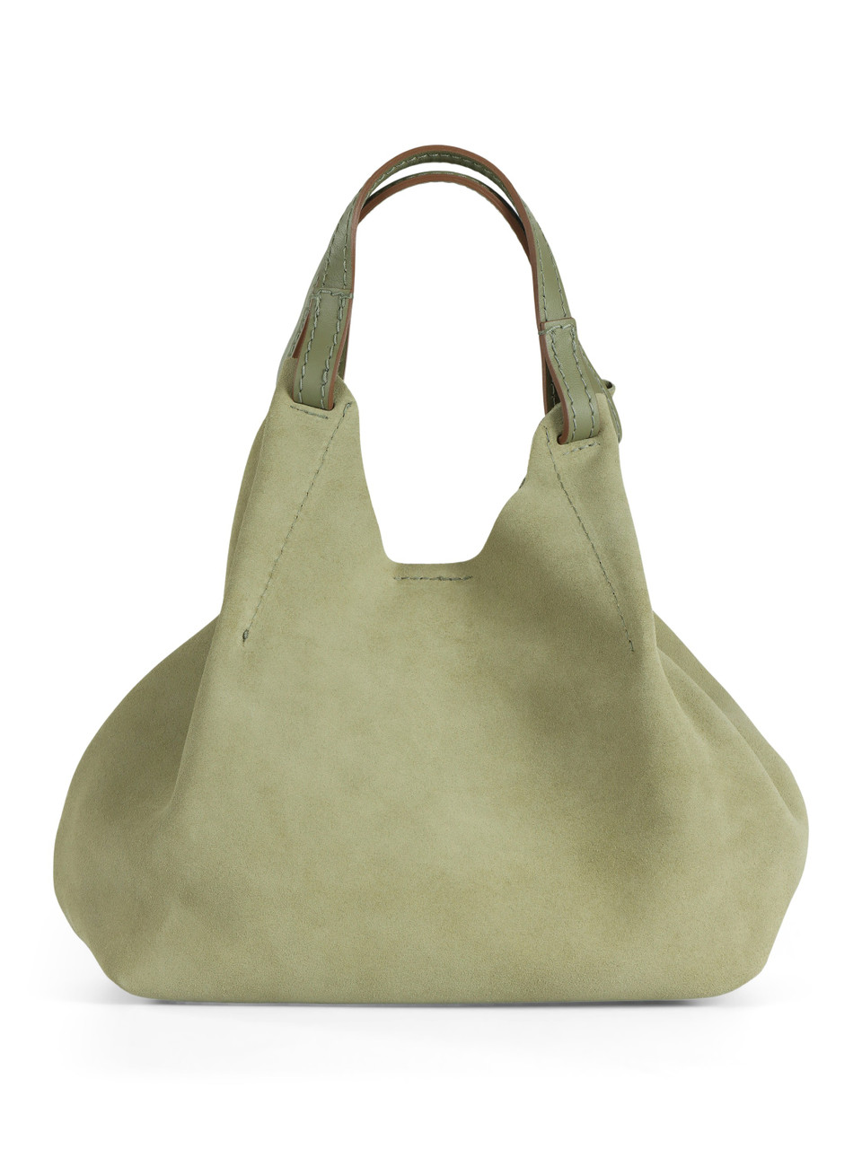 GRÜN | DUA Small Handtasche aus Veloursleder
