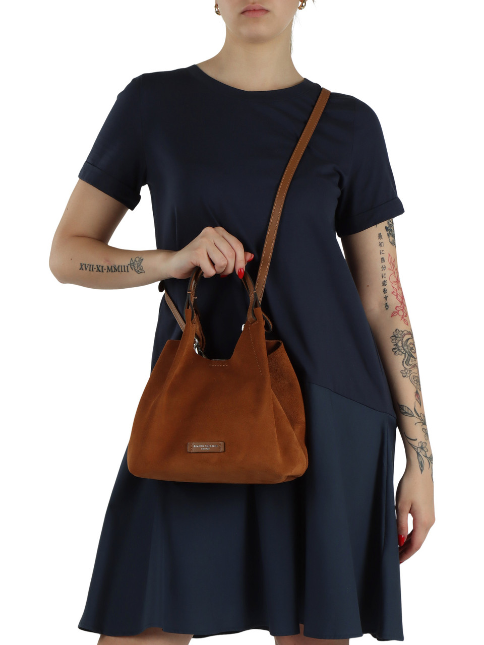 Leder | DUA Small Handtasche aus Veloursleder