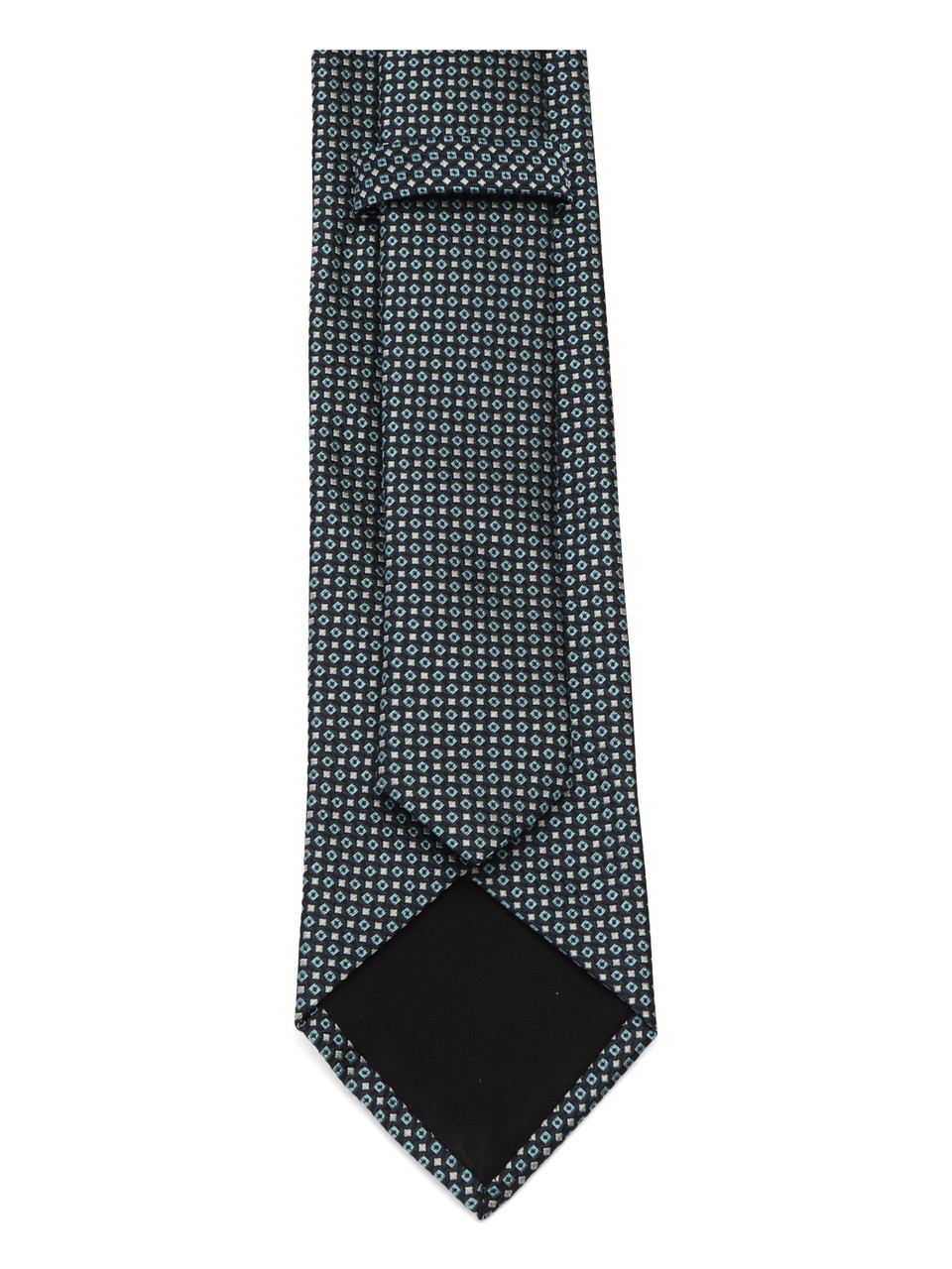 BLU | Cravatta in misto seta con motivo decorativo