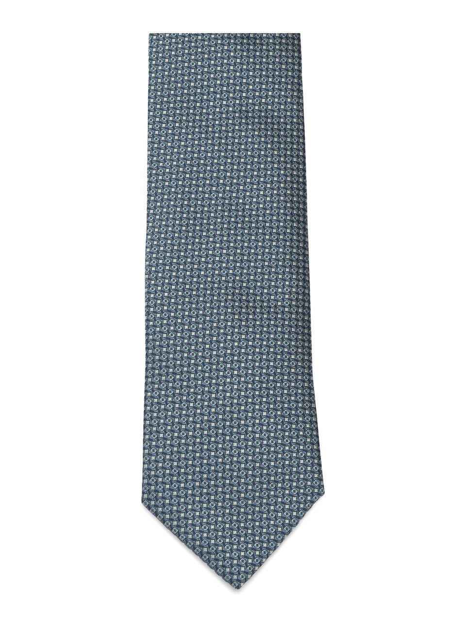 BLU CHIARO | Cravatta in misto seta con motivo decorativo