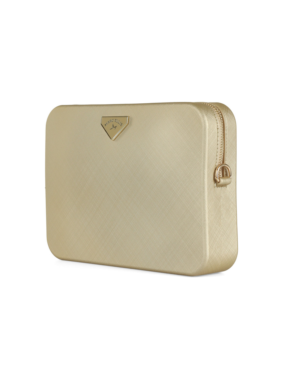 ORO | Borsa a mano FLAT FLOWE 26 effetto saffiano