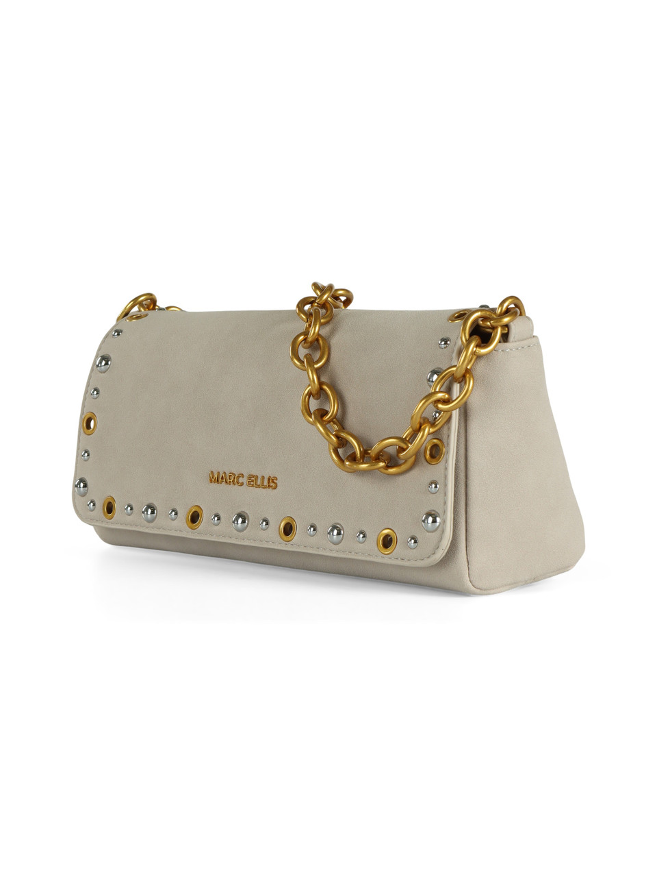 BEIGE | Schultertasche DAISY mit Metalldetails
