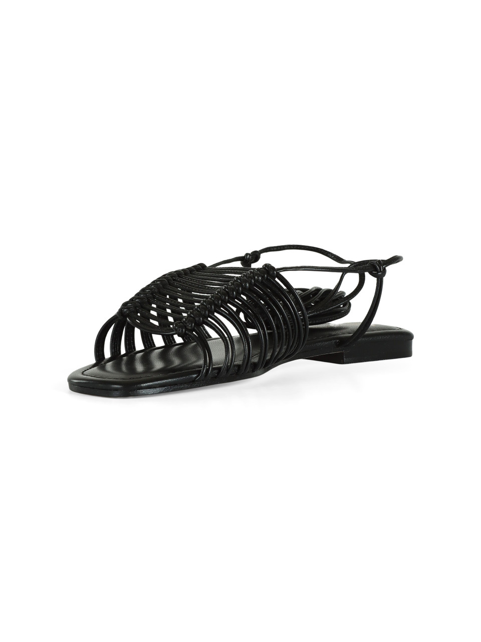 NERO | Sandali in pelle laminata 8202