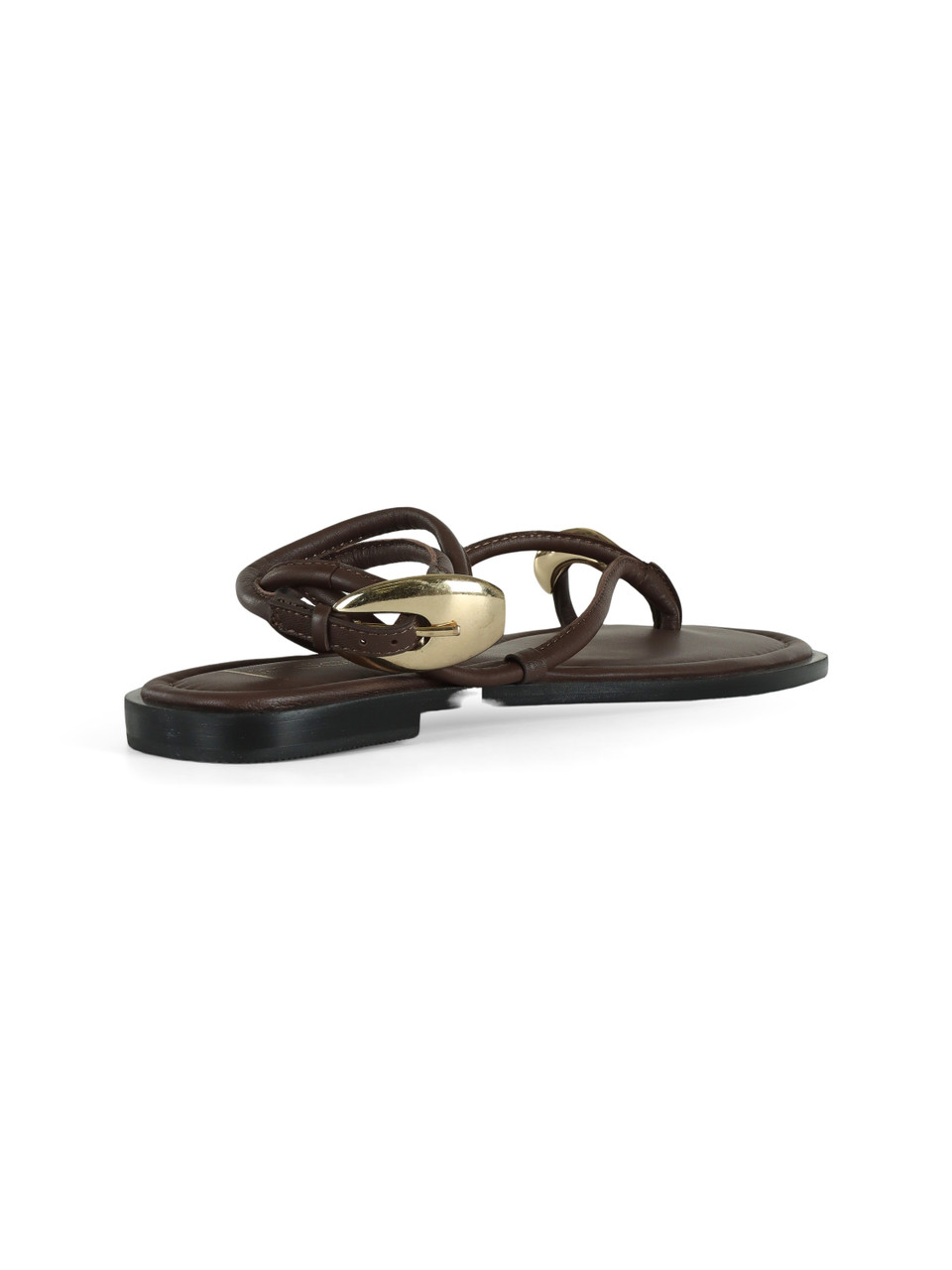 MARRONE | Sandali infradito in pelle 8576