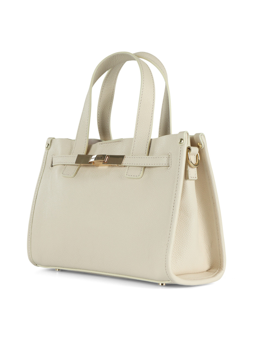 BEIGE | Handtasche aus genarbtem Leder CASSIOPE DO Small