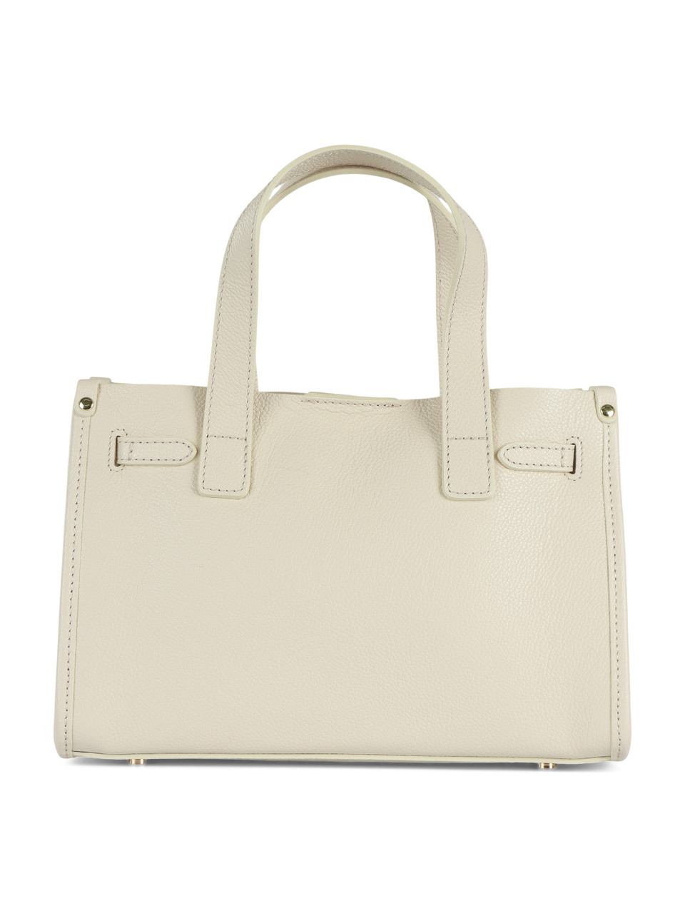 BEIGE | Handtasche aus genarbtem Leder CASSIOPE DO Small