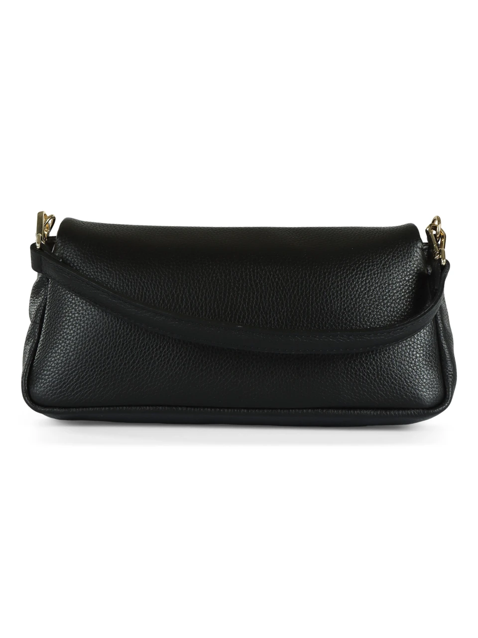 NERO | Borsa in pelle martellata VIRGINIA PLATE Medium