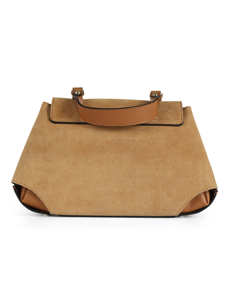 CAMMELLO | Borsa a mano in pelle e suede DEANNA CM MR