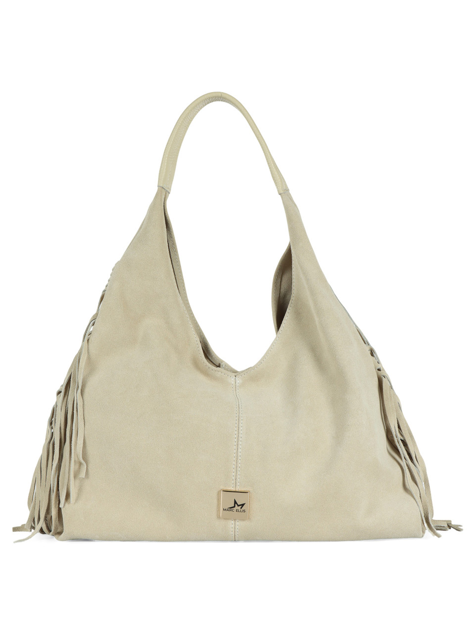 BEIGE | Borsa a spalla in suede REANNA CM FR Small